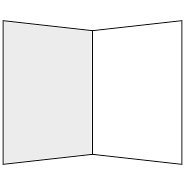 Uitklapkaartje staand (55 x 85 mm)